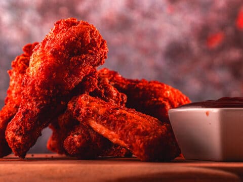 A home made Flamin' Hot Cheeto Chicken Wing recipe that's easy and sure to please